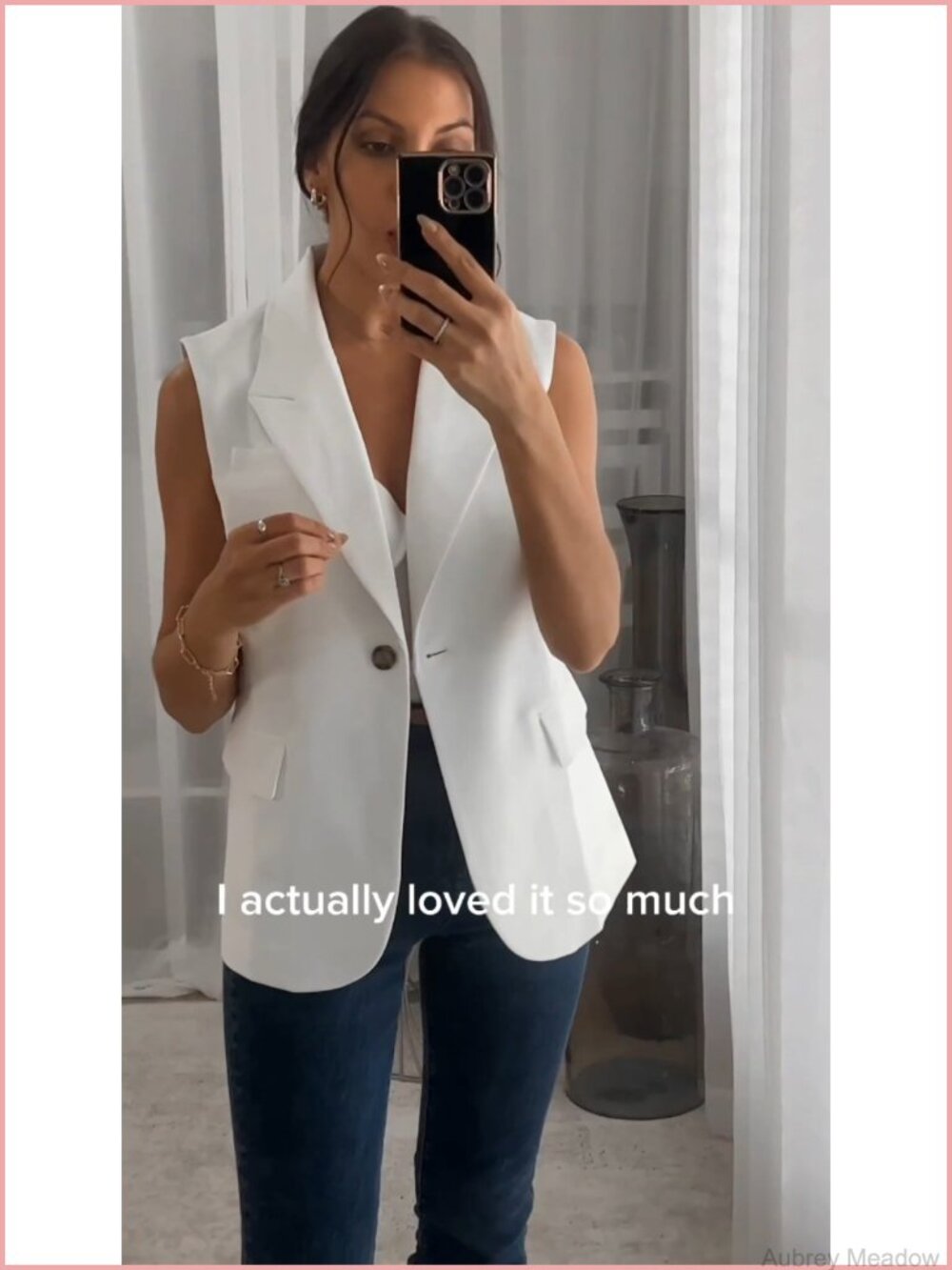 Sleeveless Open Front Blazer Vest Lightweight Business Casual - Picture 6 of 6
